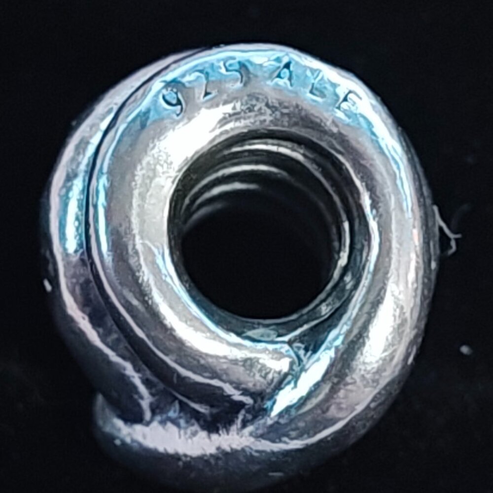 Authentic Pandora Retired Champagne Swirl CZ Charm 790328CCZ Sterling Silver - Picture 7 of 8